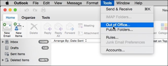 how to setout of office in outlook for mac